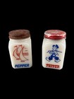 Hazel Atlas Milk Glass Sailboat And Dutch Boy Pepper Shaker Made In Usa Vintage