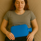 800ml Rubber Hot Water Bottle 27oz Heat Therapy Compress Blue