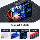 Zeee 14 8v 80c 7200mah 4s Lipo Battery Ec5 For Rc Car Truck Tank Helicopter Boat