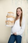      Tanz Handmade 3-tier Diaper Cake Baby Gift For New Parents Cocoa  neutral  