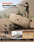 Vevor Hard Rifle Case Ip67 Waterproof Pistol Storage With Pre-cut Foams Khaki
