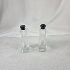 Vintage Wallace Sterling Glass Salt Pepper Shakers Mid Century Modern Usa Set