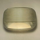 Vintage Silver Tone Pill Box Holder With Mirror Push Button Open Close Trinket