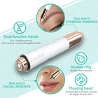 2-in-1 Portable Rechargeable Painless Eyebrow Trimmer   Facial Hair Remover