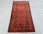 Red Antique Afghan Bokhara Rug 4x6 Fine Handmade Persian Style Oriental Carpet