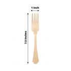 24 Natural 7 5  Baroque Design Birchwood Forks Party Events Tableware Supplies