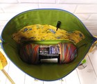 Knitting Crochet Project Bag Yarn Storage Travel Floral Wristlet Tote Handmade