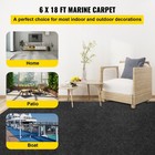 Uimoso 32 Oz Bass Boat Carpet Cutpile Marine Carpet 6 X 18 Ft In outdoor Black