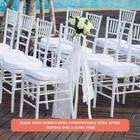 12 Pcs White Wedding Chiavari Chair Cushion 15x15 Inch Foam Seat Pad Ties