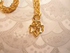 1 Goldplated Girl Scout Brownie Charm 18  Necklace