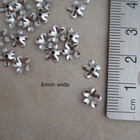 50 Stainless Steel Flower Petal Bead Caps 6mm
