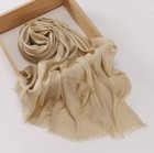 Muslim Cotton Hijab Gold Thread Stripes Scarf Islamic Headscarf