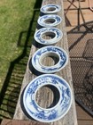 5 Antique Chinese Qing Dynasty Dynasty Blue   White Porcelain Cup Holders