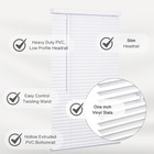 Cordless Mini Blind  1  Vinyl Slats  22  Wide X 36  Long - White  Window Blinds 