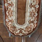 Vintage Belgian Tapestry Table Runner 14x48 Oval Fall Harvest Floral Centerpiece