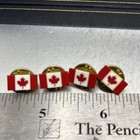 4 X Canadian Flag Lapel Pins 1 2  X 1 4    Canada Maple Leaf Pinback Hat Tie Tacks