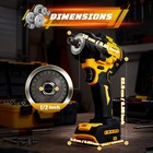 Cordless Brushless 1 2  Impact Wrench 800n m With Socket For Dewalt 20v Battery