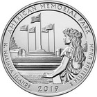 2019-p 5 Oz Burnished Atb American Memorial Park Silver Coin  box  Coa 