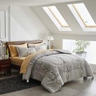 Gray Comforter Sheet Set Bed In A Bag 7 Pieces Queen Size Tree Branch Bloom F   