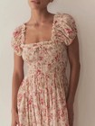 Doen Soft Organic Cotton Floral Print Square Neck French Dress