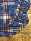 Ralph Lauren Boys Size S Blue Plaid Button-down Cotton Long Sleeve Pony Preppy