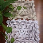 4pcs lot 10x12inch Vintage Hand Crochet Lace Doilies Table Mat Flower Placemats