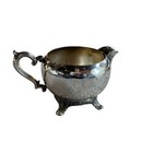 Vintage Footed Creamer Jug Silver Toned Timeless Accent For Formal Settings