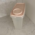 Vintage Tupperware 471-11 Store   Pour Cereal Keeper Container Pink Flip Top Lid