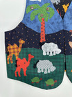 Noah s Arc Childrens Handcrafted Reversible Vest Medium Multicolor Cotton