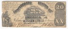 T-18 1861  20 Confederate States Note Pf-10 Pcgs Vf20 R6- Civil War Paper Money