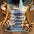 Vintage 1991 Beauty And The Beast Library Snow Globe  Works