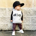 Baby Kid Toddler Boy Hooded Tops pants Outfits Tracksuit Sport Coat Clothes Suit