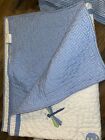 Pottery Barn Bedding Set Boys Crib Size Blue Gingham