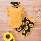 Newborn Baby Girl Clothes Romper Bodysuit Tops Pants Headband Infant Outfits Set