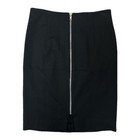 Vtg Elliot Lauren Black Straight Knee Length Skirt Elastic Waist Stretch Zip 2