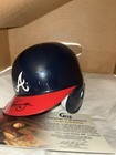 Chipper Jones Autographed Atlanta Brave Mine Baseball Helmet In Case W coa