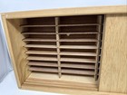 Napa Valley Box Co 36 Cassette Tape Holder Storage Wood Sliding Door Wall Mount