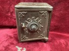 Antique Cast Iron Still Bank Ideal Security Safe Deposit 5 1 2    X 4 1 2   