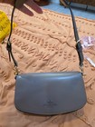 Ebay Title  Coach Dark Taupe Leather Flap Shoulder Bag Gold-tone Hardware Nwt D