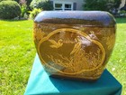 Vintage Rare Chinese Bird And Flower Planter Pot storage Jar