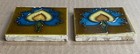 England Antique Art Nouveau Majolica 2-set Tile C1900