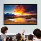 135  Inch Fixed Aluminum Frame Projector Screen Home Theatre Hd Tv Projection Us