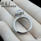 Women 925 Sterling Silver Icy Bling Cz Engagement Ring Size 6-9 asr120
