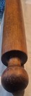Antique 1890s One Piece Solid Wood Rolling Pin Hand Turned Primitive Farmhouse
