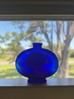Cobalt Blue Art Glass Perfume Scent Bottle Empty Early Vintage Antique