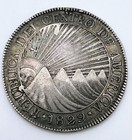 1829 Federal Republic Central America Guatemala 8 Reales Km 4 Silver  903 Scarce