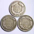 1857  58-sl   58-ll Flying Eagle Lot 3 Coin Short Set G vg Free Shipping