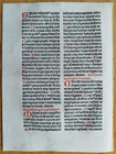 Rubricated Incunable Leaf Brevarium Augsburg  76  - 1495