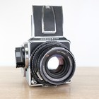 Hasselblad 500 C m Medium Format Film Camera Early Chrome Black   80mm F2 8 Lens