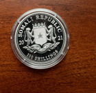 Bu 2021 Somali Republic 100 Shillings African Wildlife Elephant   1 Oz   Silver
